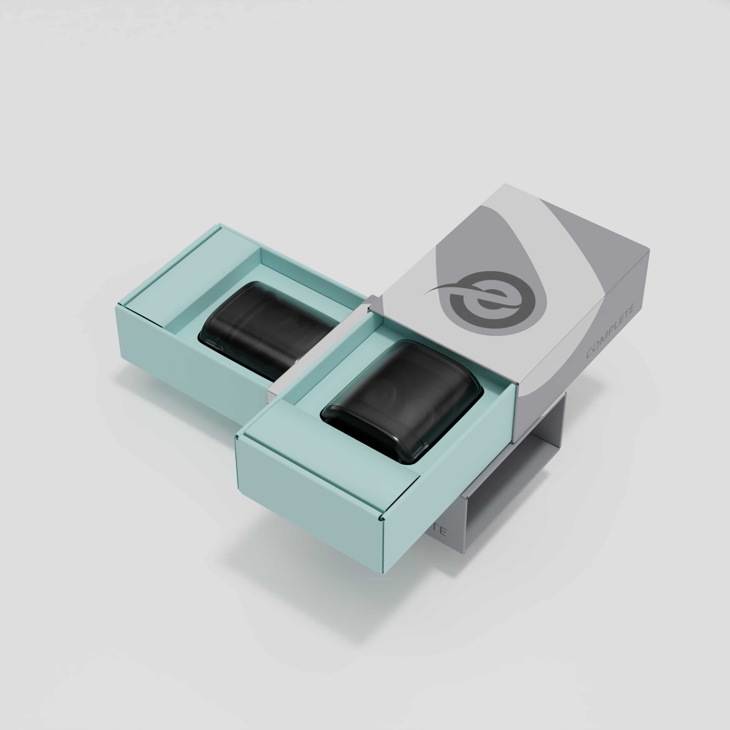 Earmuffz Advanced earplugs in their presentation box
